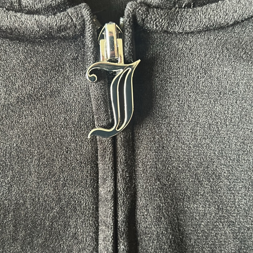 NWOT Juicy Couture Black Windbreaker Jacket with Hood - Picture 3 of 5